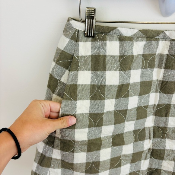 NWT Madewell Quilted Flannel Skirt in Gingham Check Size 0 Plaid Mini Skirt - Picture 14 of 14